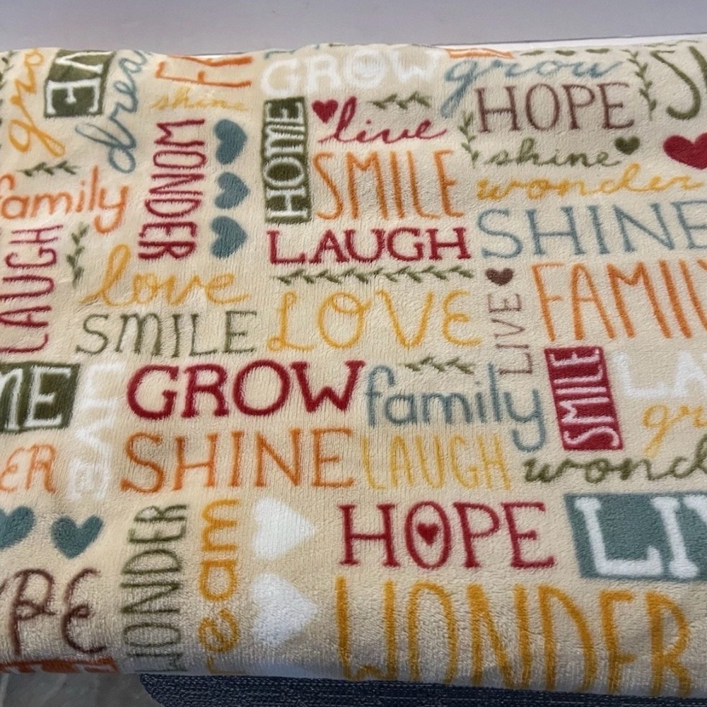 Colorful Word Art Blanket